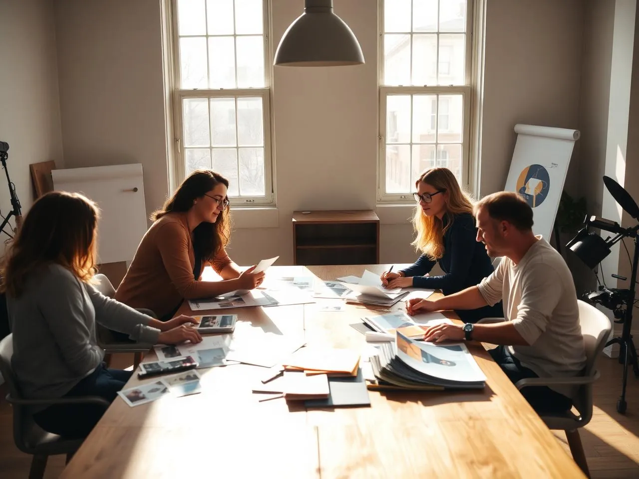 The Iksh Studio team collaborating on a brand strategy session